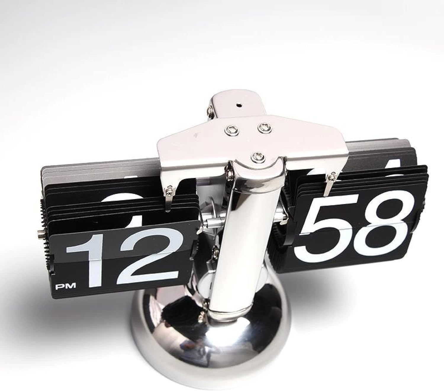 Retro Digital Flip Down Clock Black White