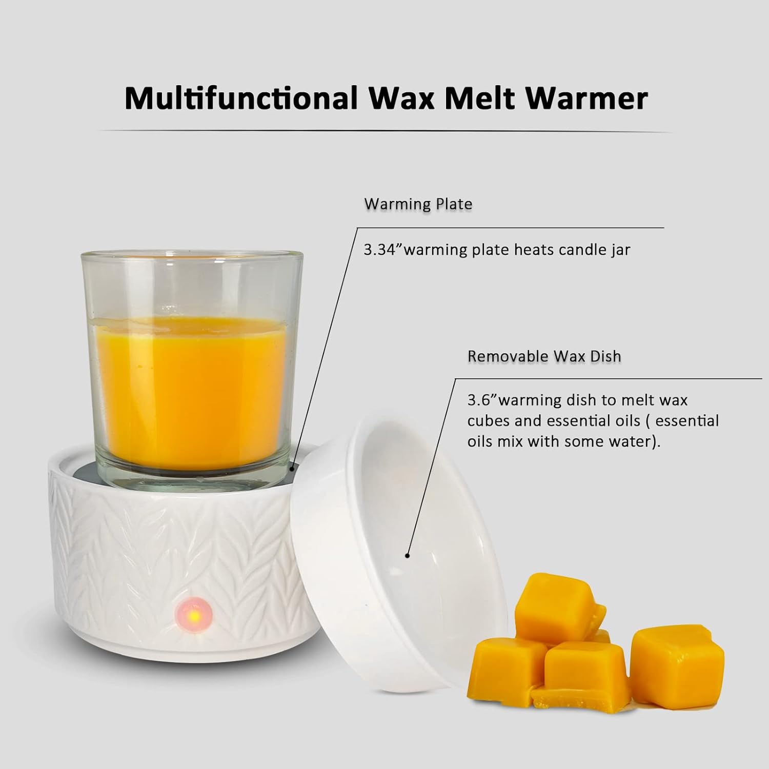 EQUSUPRO Leaf Wax Melt Warmer 3-in-1 Electric
