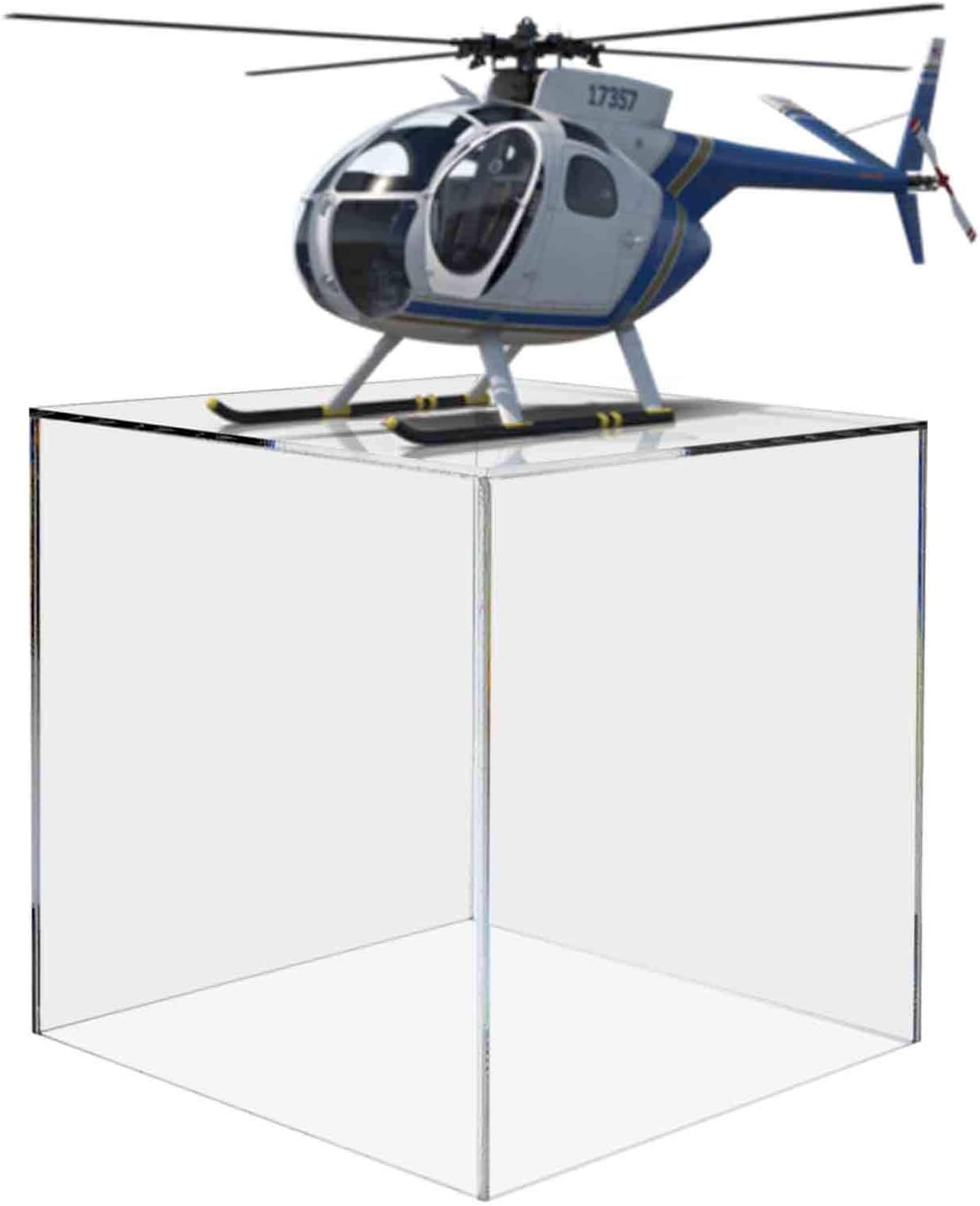 4x4 Acrylic Display Riser Box No Lid with One Open Side
