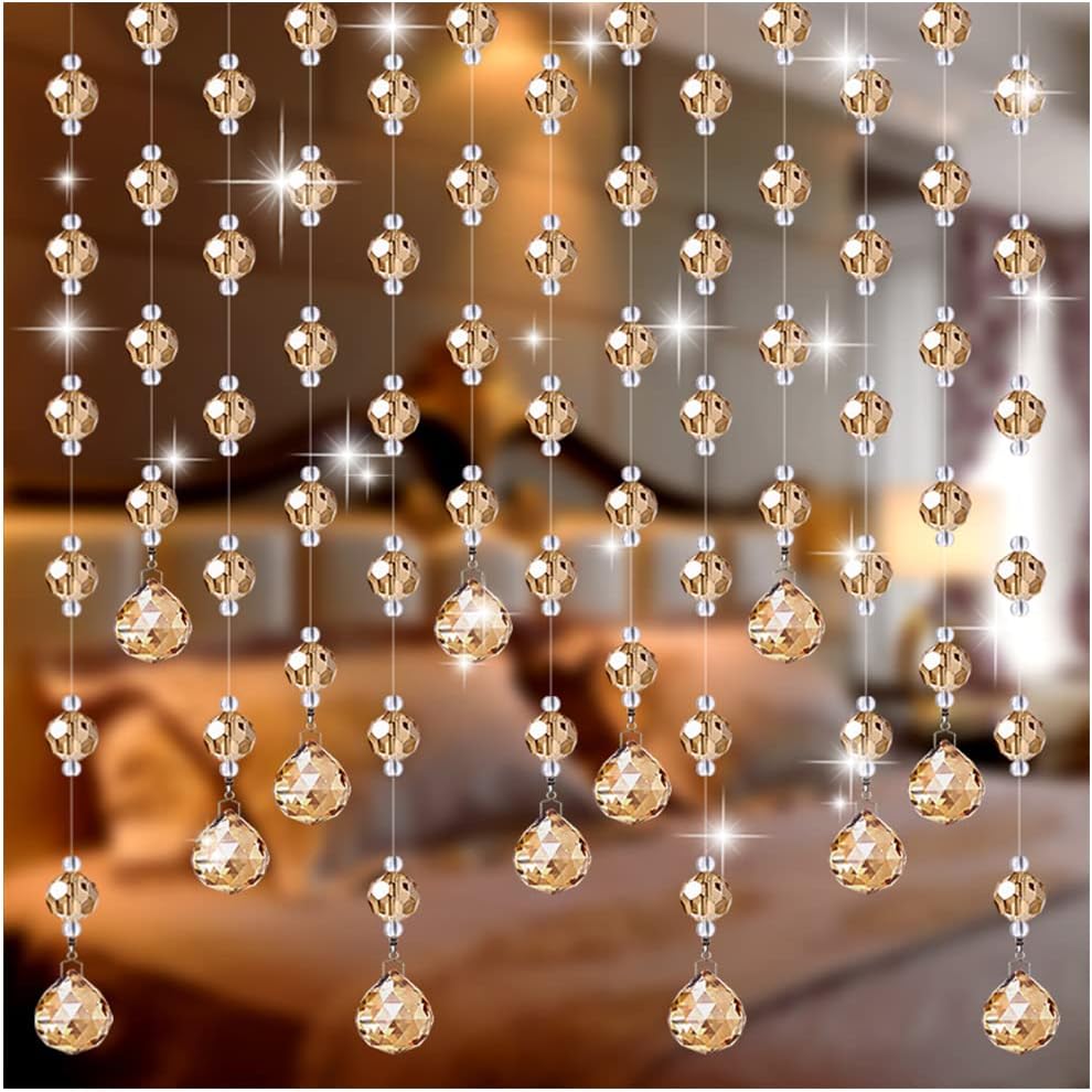 ZHOUXIAO Crystals Beaded Curtains for Doorways 1