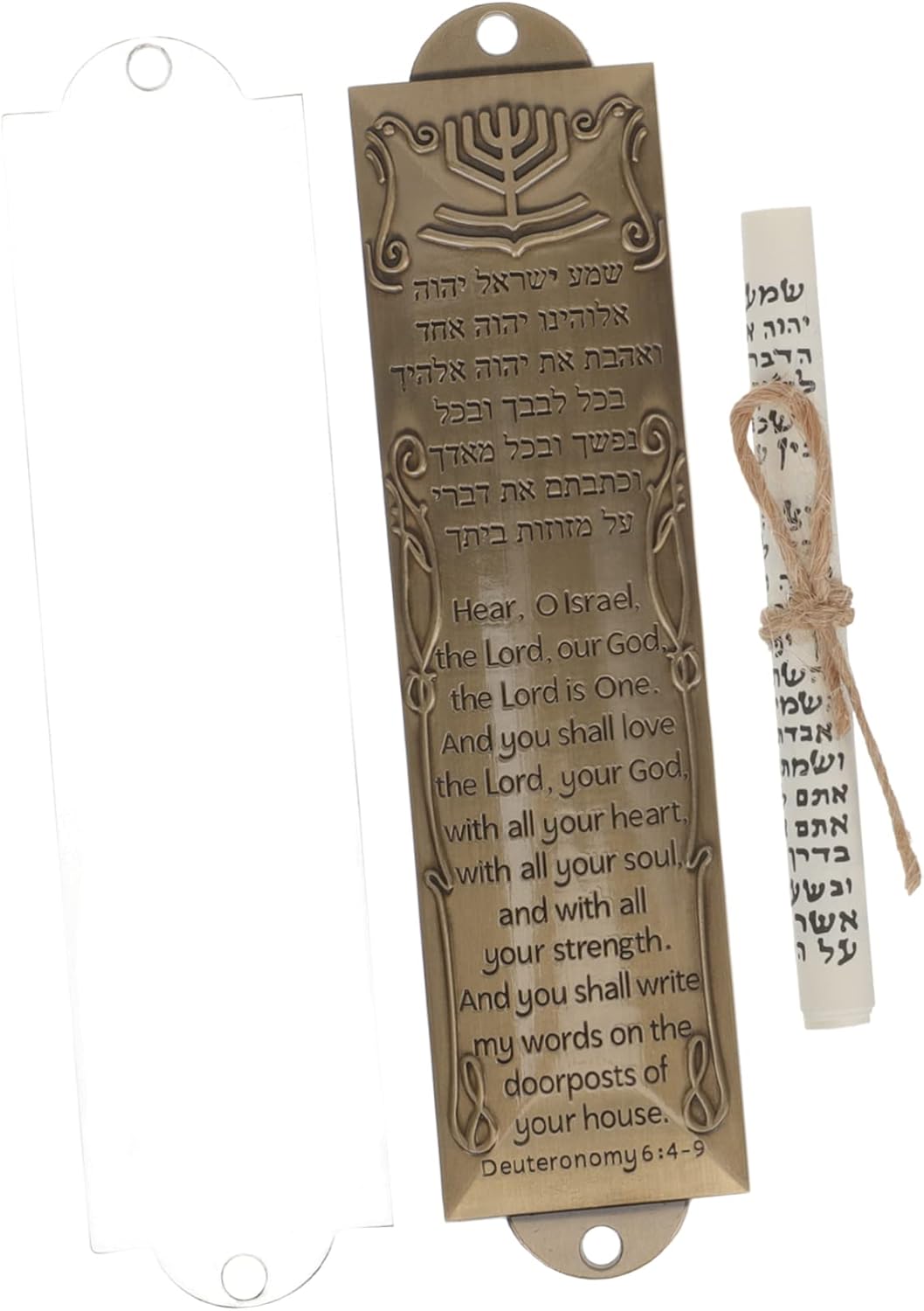 IMIKEYA 6 Set Hebrew Pomegranate Mezuzah Bronze Decor