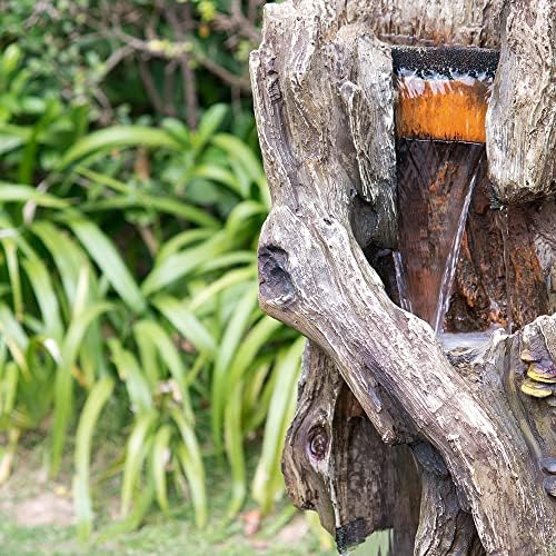 Indoor Outdoor Tree Trunk Fountain with Light 1