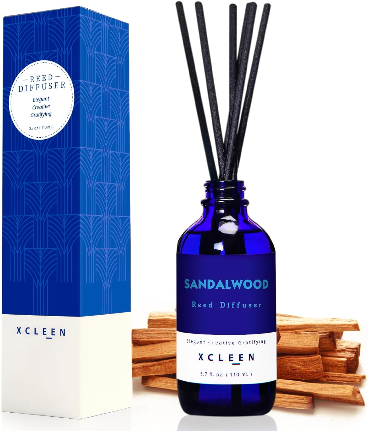 Xcleen Sandalwood Scented Reed Diffuser Set