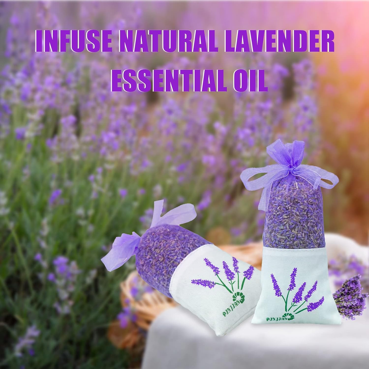 8 Pack French Lavender Sachets for Closets and Drawers