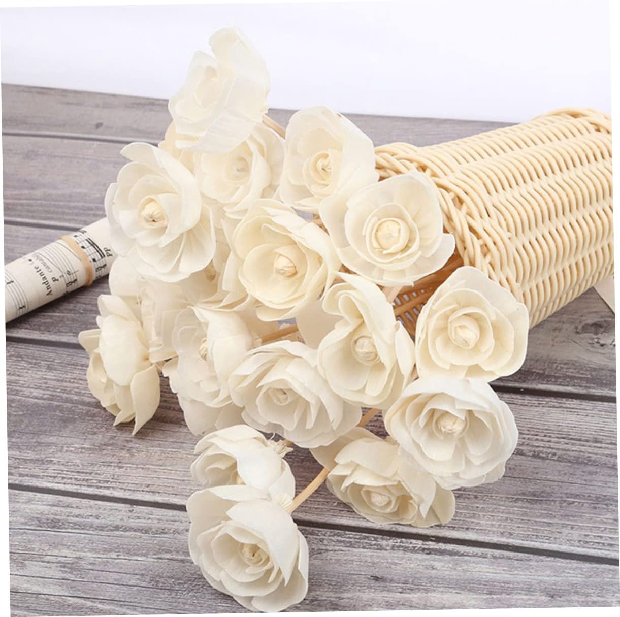 Mobestech 3Pcs Dried Flower Diffuser Sticks Natural Rattan Aromatherapy Decor