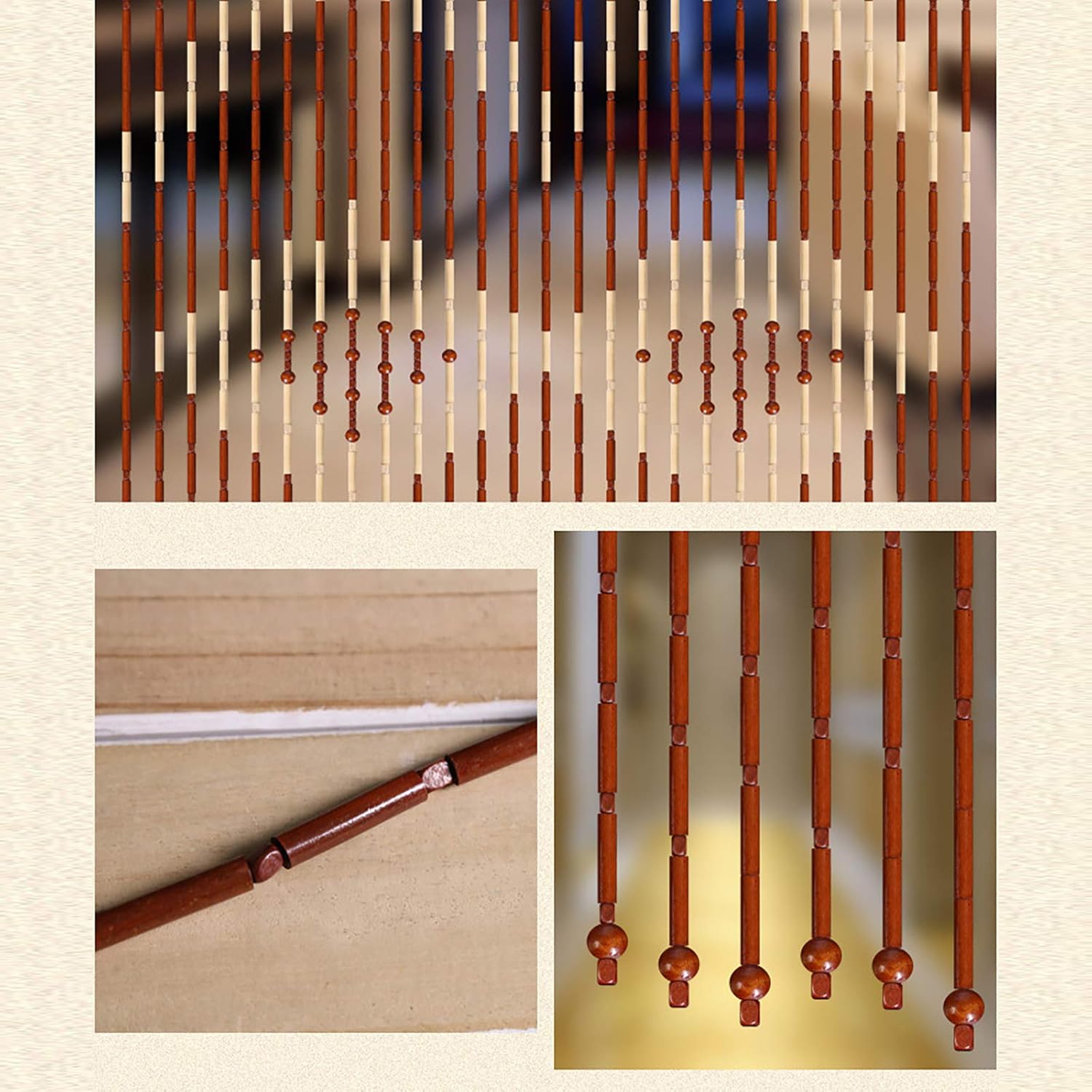 LOYALHEARTDY Wooden Bead Curtain Divider