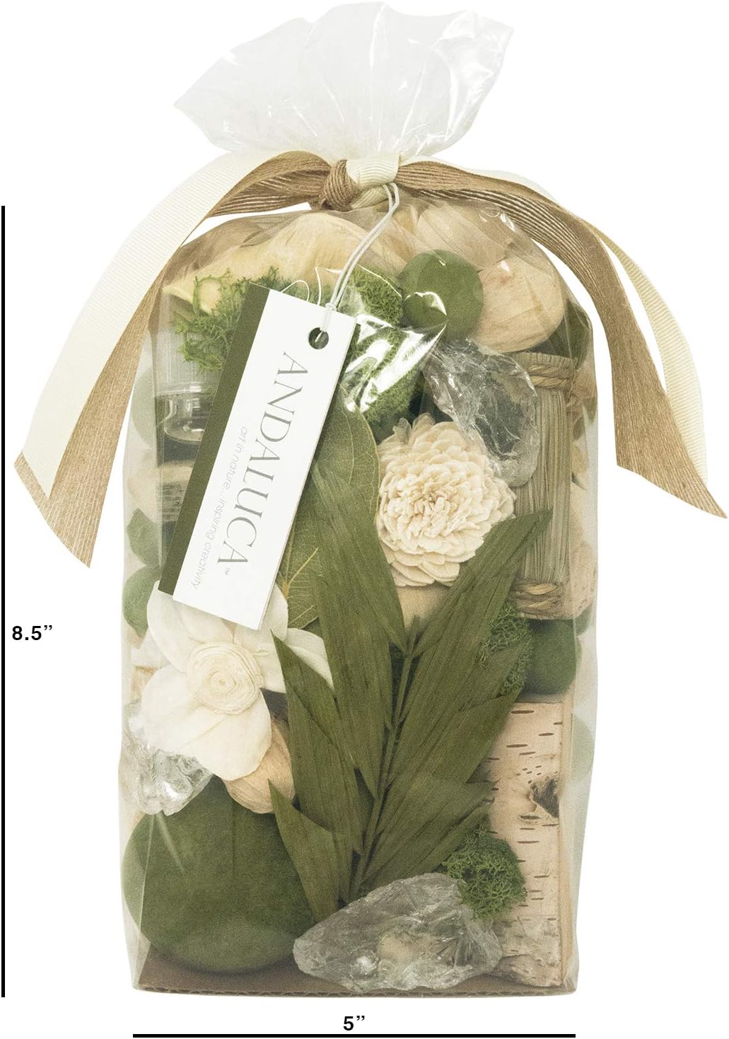 ANDALUCA Gardens of Bali Scented Potpourri 20 oz Bag Set