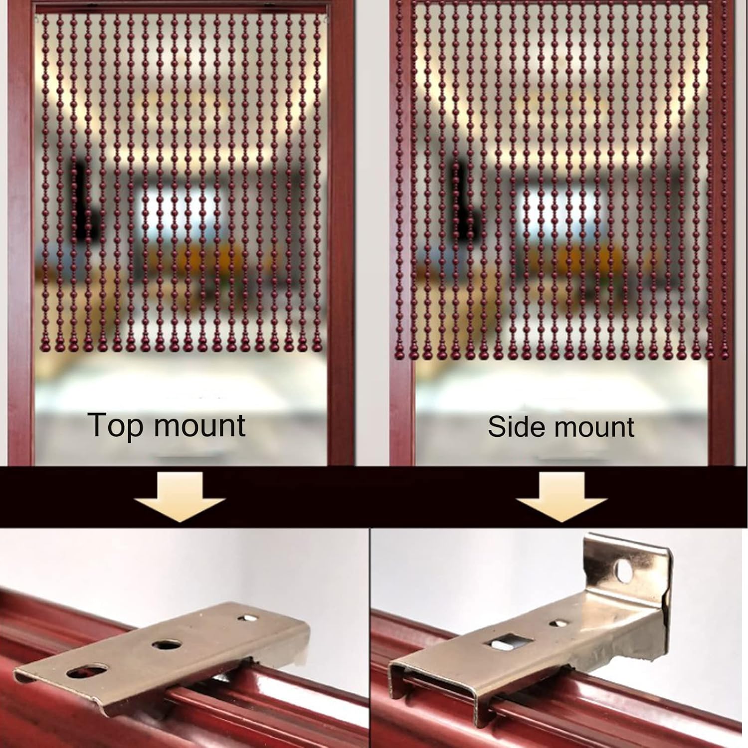 Bamboo Beaded Curtain for Doorway and Room Dividers