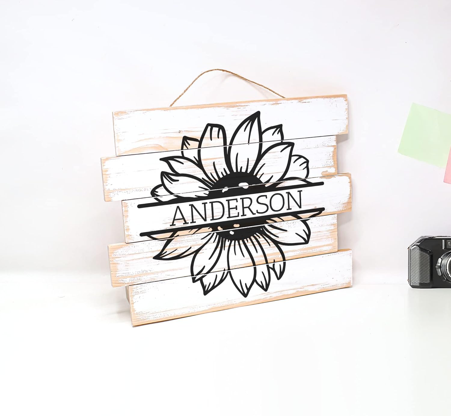 Personalized Sunflower Wall Sign with Custom Name