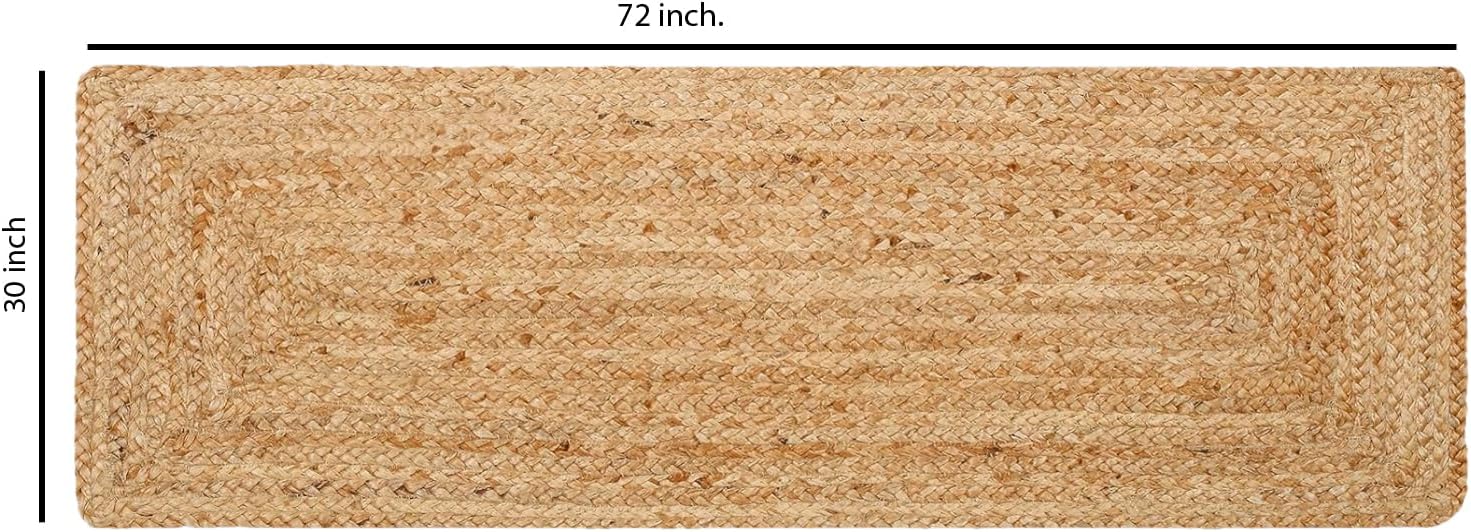 FRELISH DECOR Handwoven Jute Area Rug 25x6 Feet