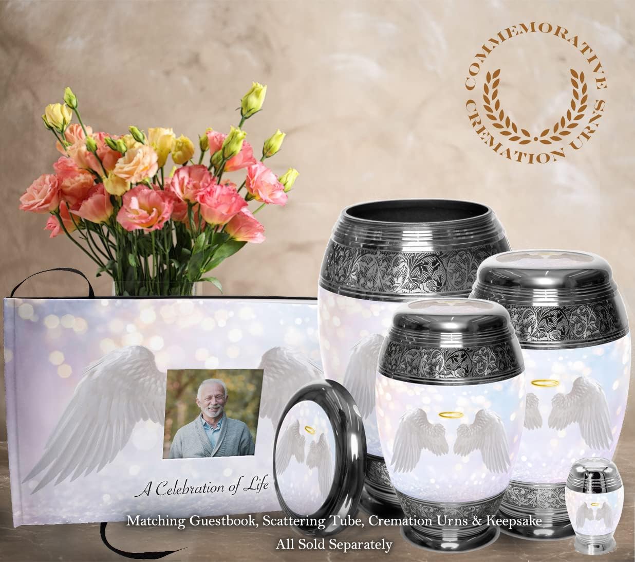 Guardian Angel Cremation Urn for Women - Handcrafted