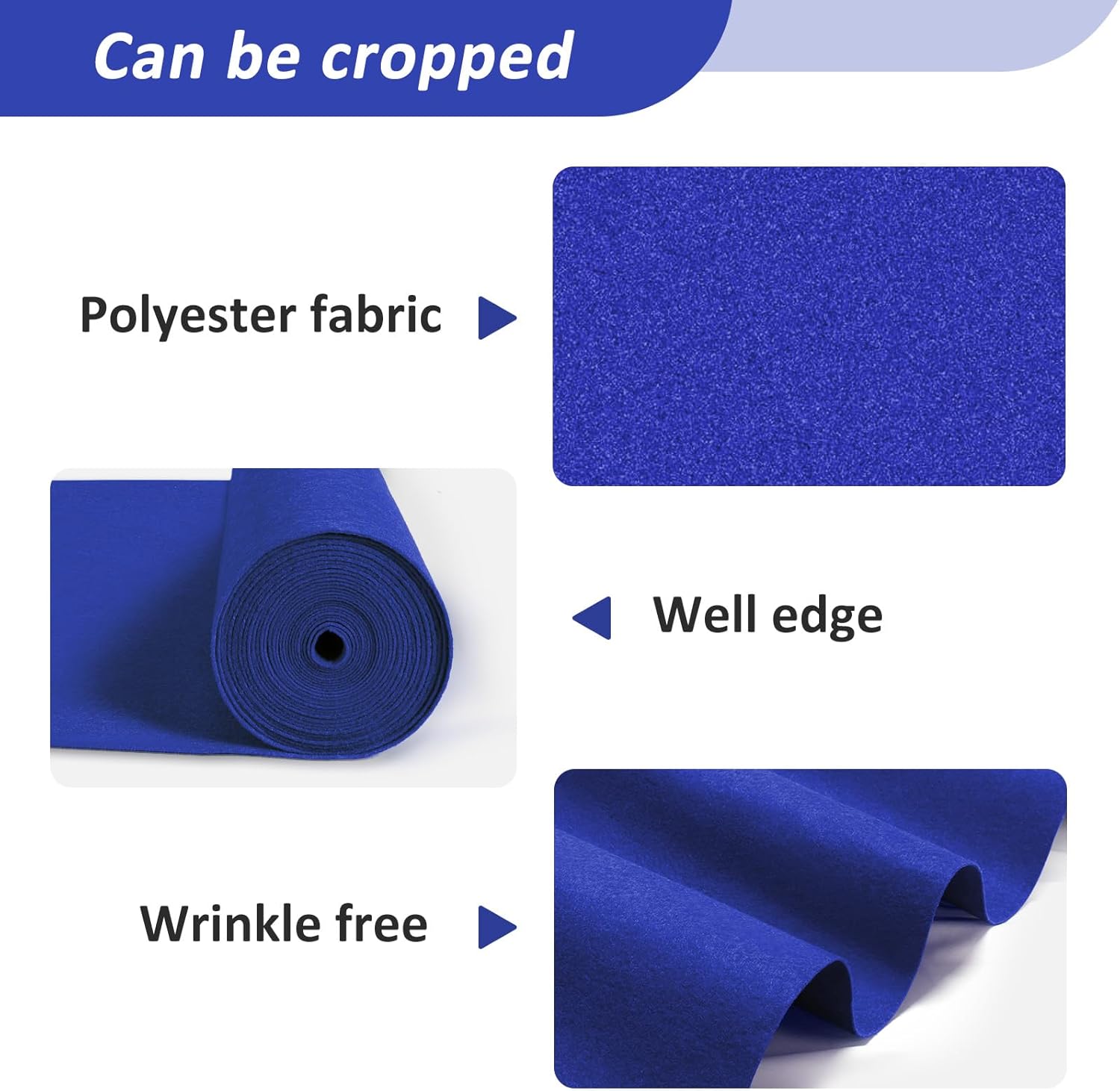 Blue Carpet Runner for Party 25x15ft 120GSM Aisle Decor