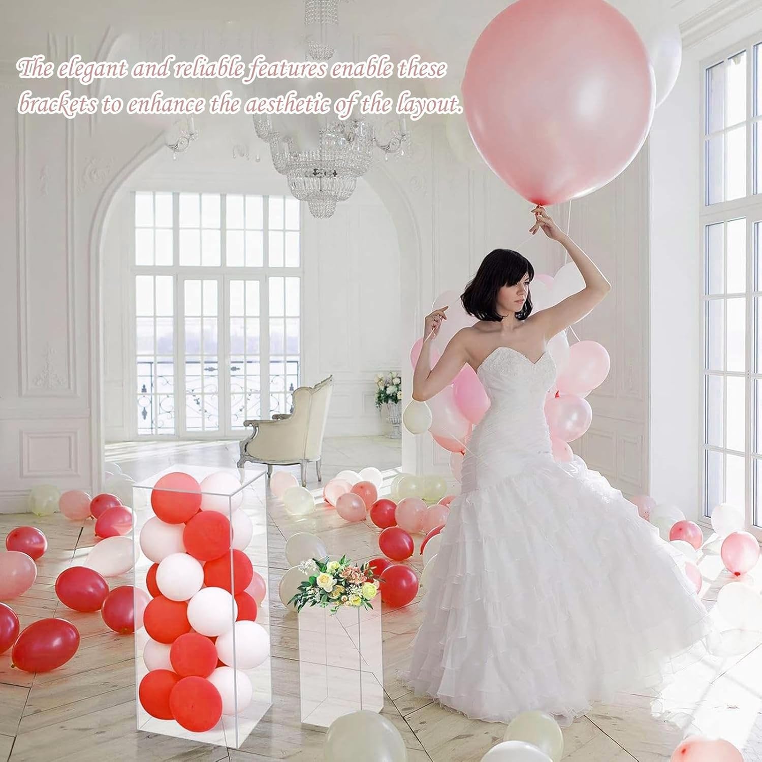 2 Pack Acrylic Pedestal Stand for Display and Decoration
