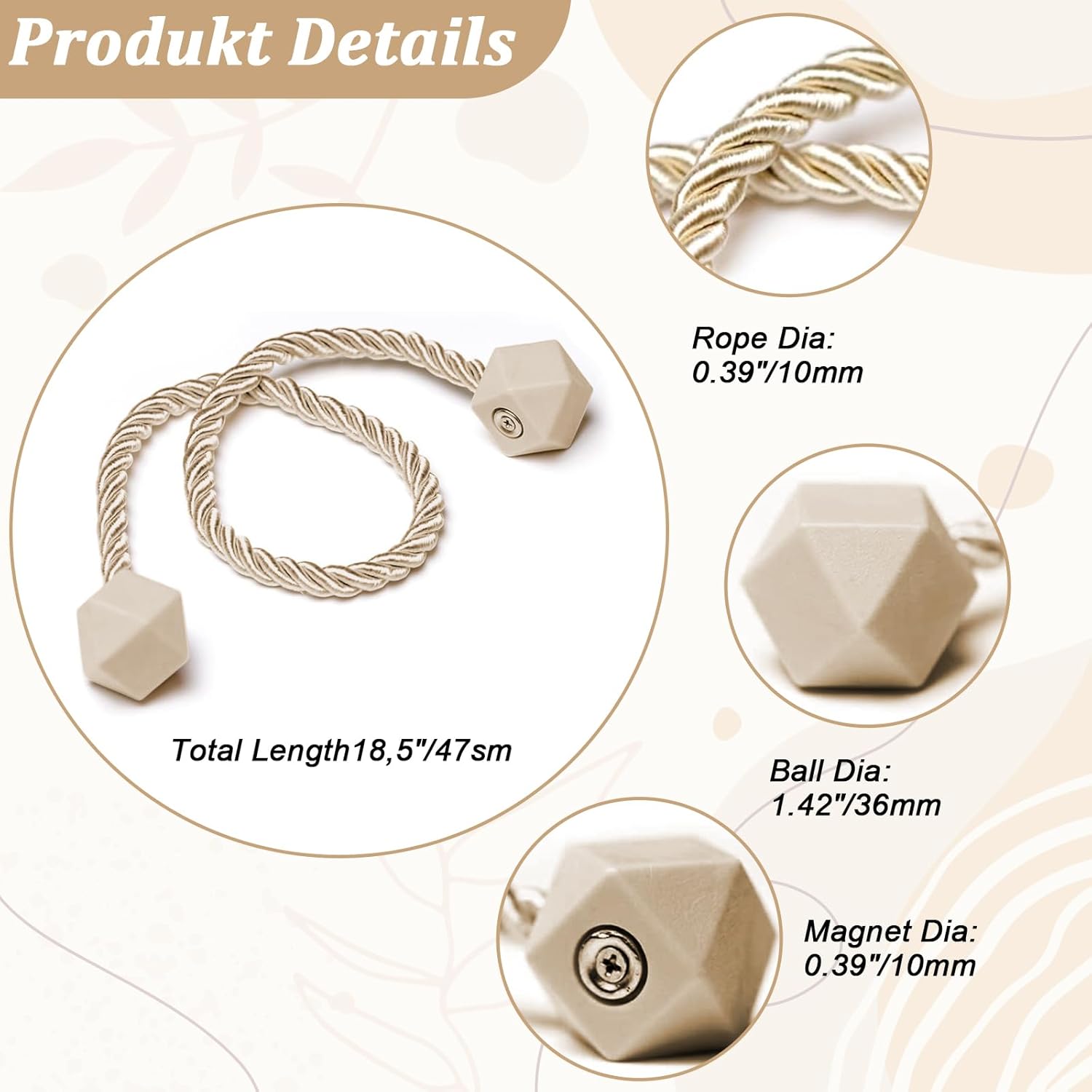 Magnetic Curtain Holdbacks with Strong Neodymium Magnets