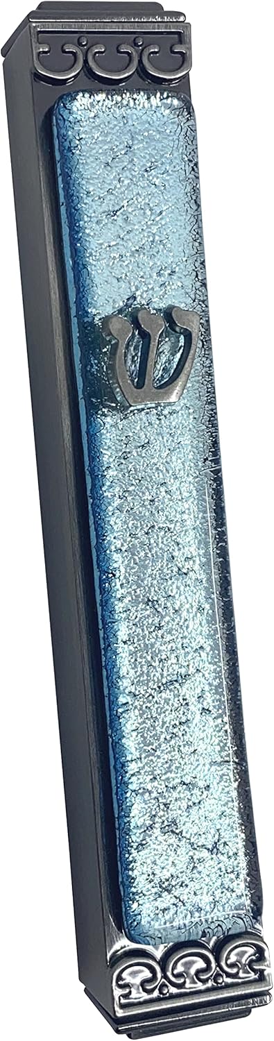 Tamara Baskin Art Glass Shimmering Mezuzah 35 Inch