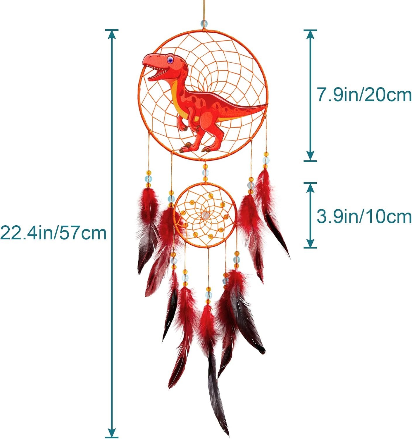 Basumee Dinosaur Dream Catcher for Kids Wall Hanging