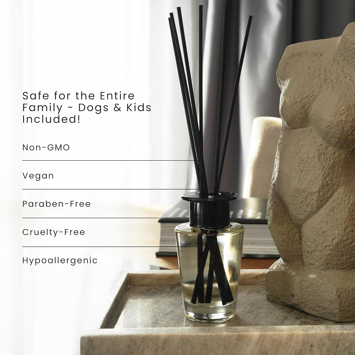Mahogany Teakwood Reed Diffuser Set - Luxury Natural Aroma