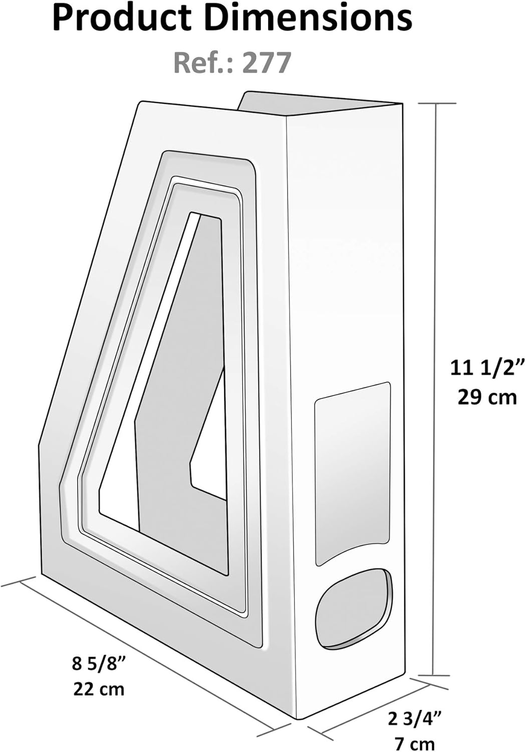 Acrimet Magazine Holder Clear Plastic 2 Pack