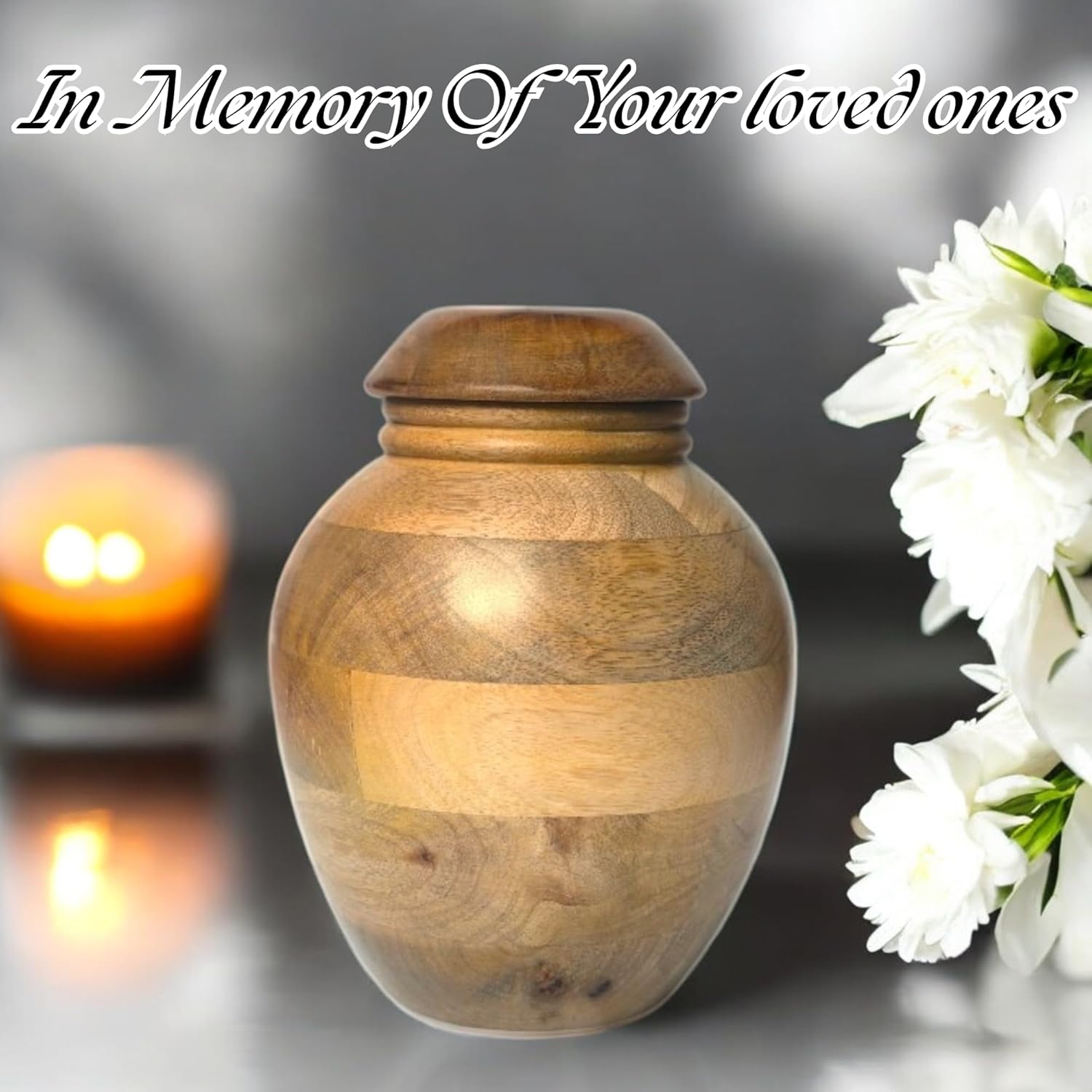 Premium Handcrafted Wooden Urn for Human Ashes