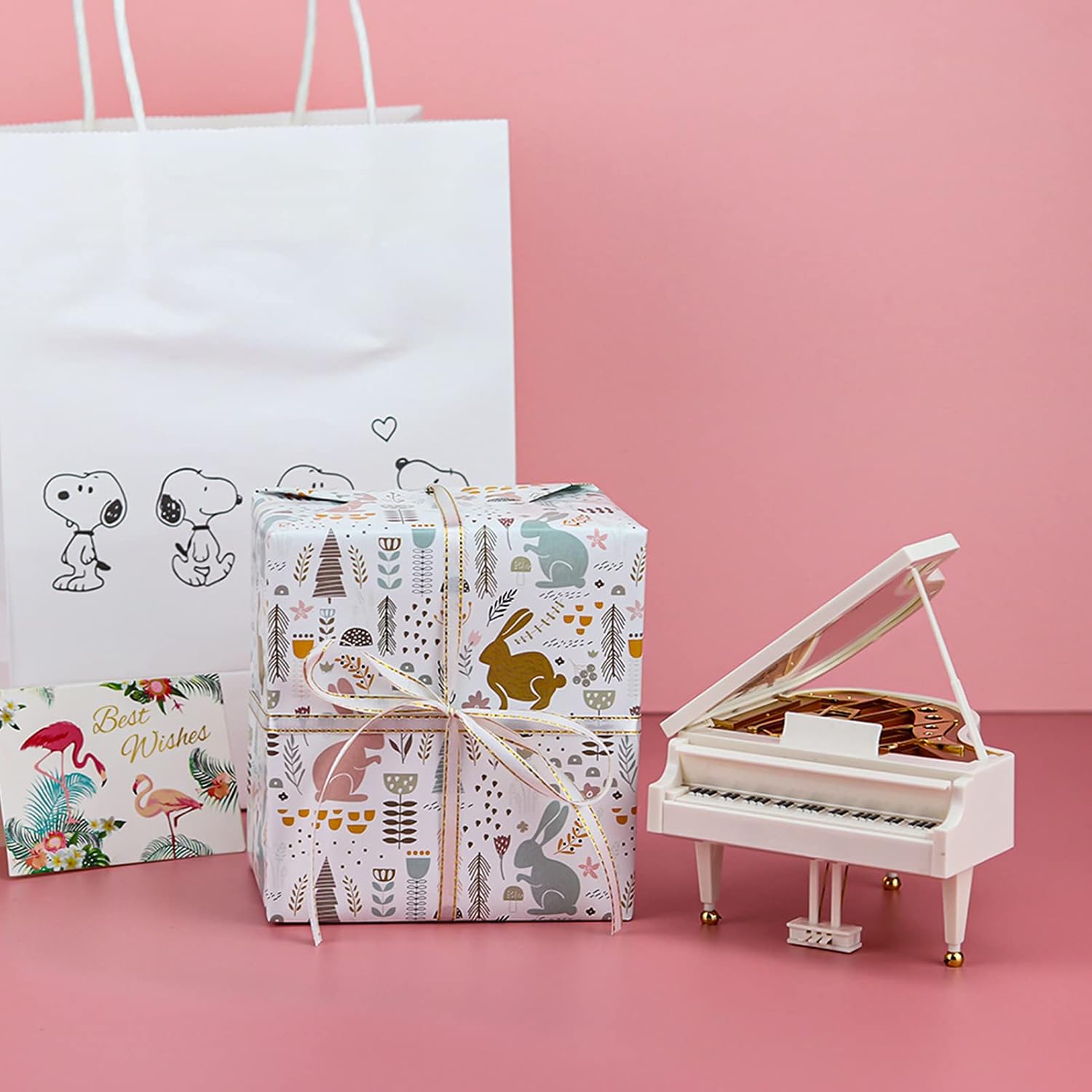 Piano Music Box Wind Up Musical Box for Girls Birthday Gift