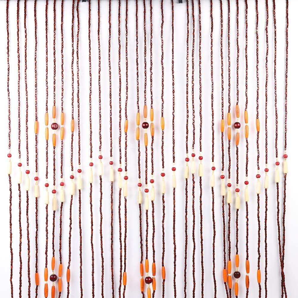 TFCFL Wooden Bead Curtain 31 Lines Door Divider