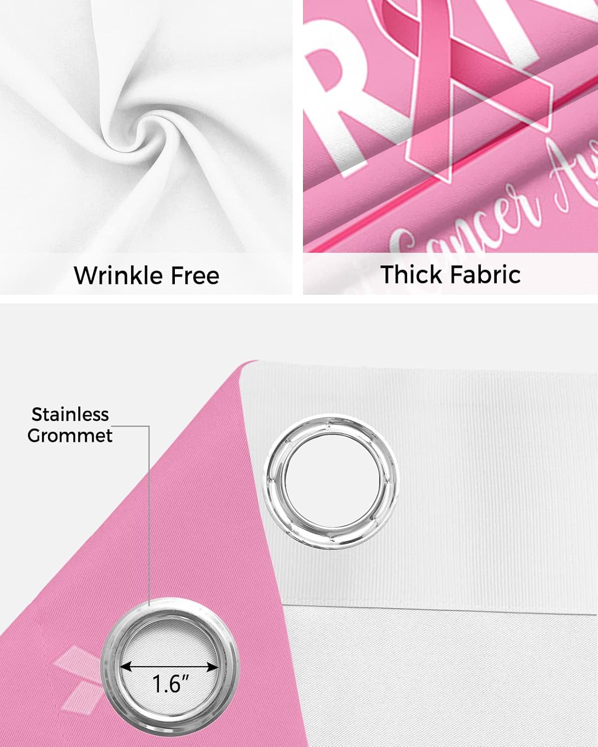 Pink Ombre Door Curtains 54x78 Inch Blackout Panels