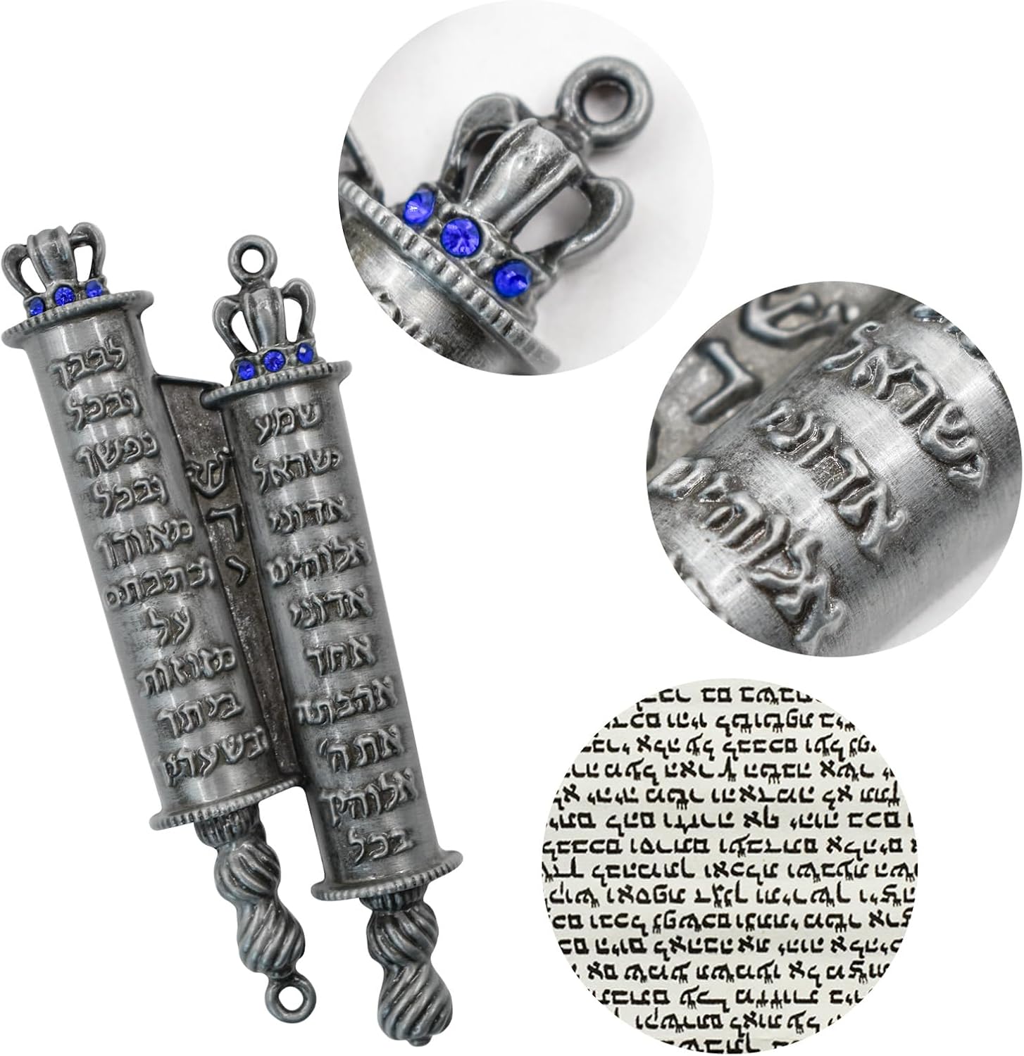 MrMrKura Metal Mezuzah with 2 Scrolls for Door