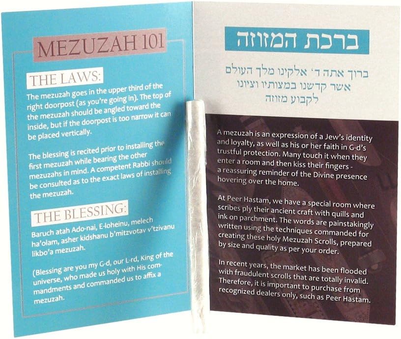 Peer Hastam Mezuzah Scroll Ashkenaz Version 28 Inch