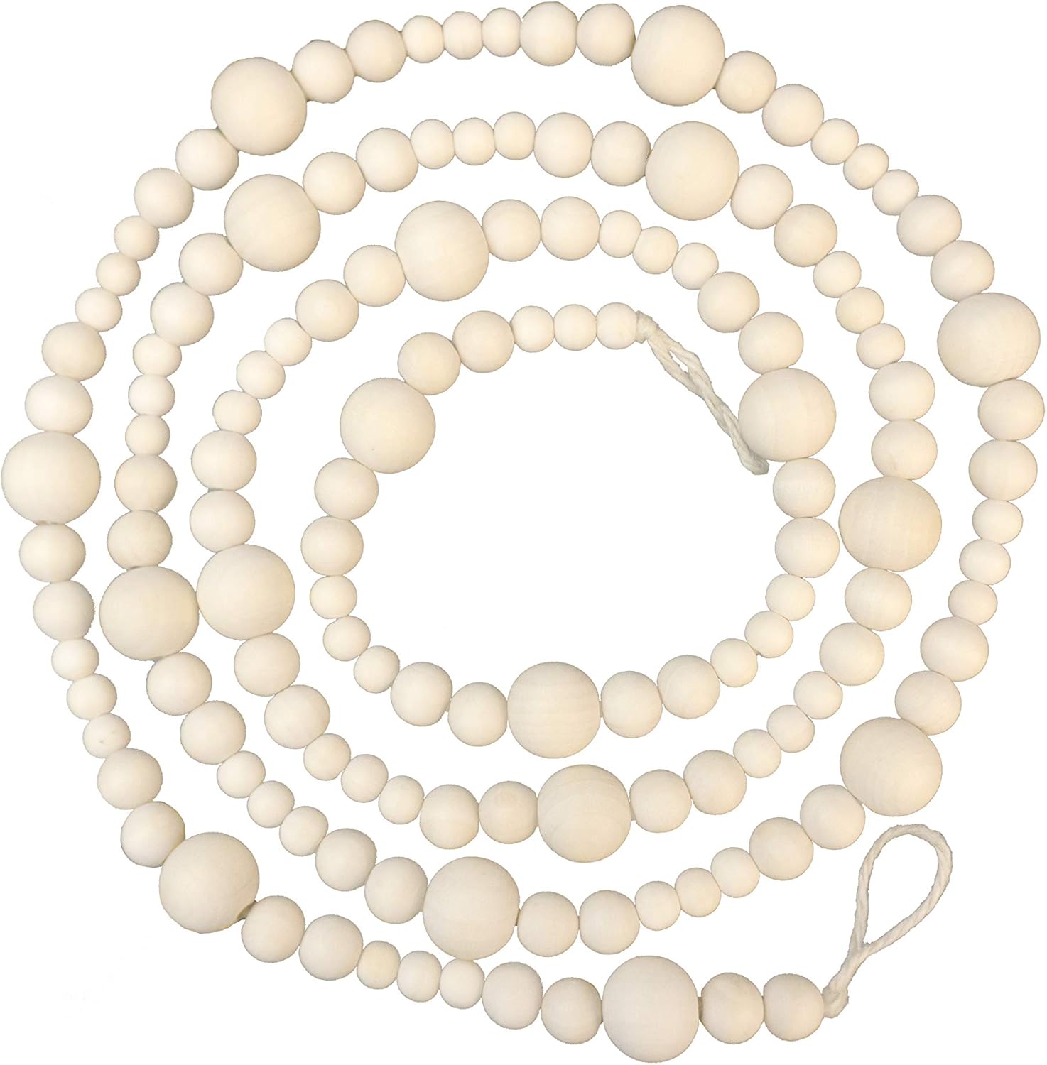 DF DUALFERV Wood Bead Garland 84 Inch Boho Decor