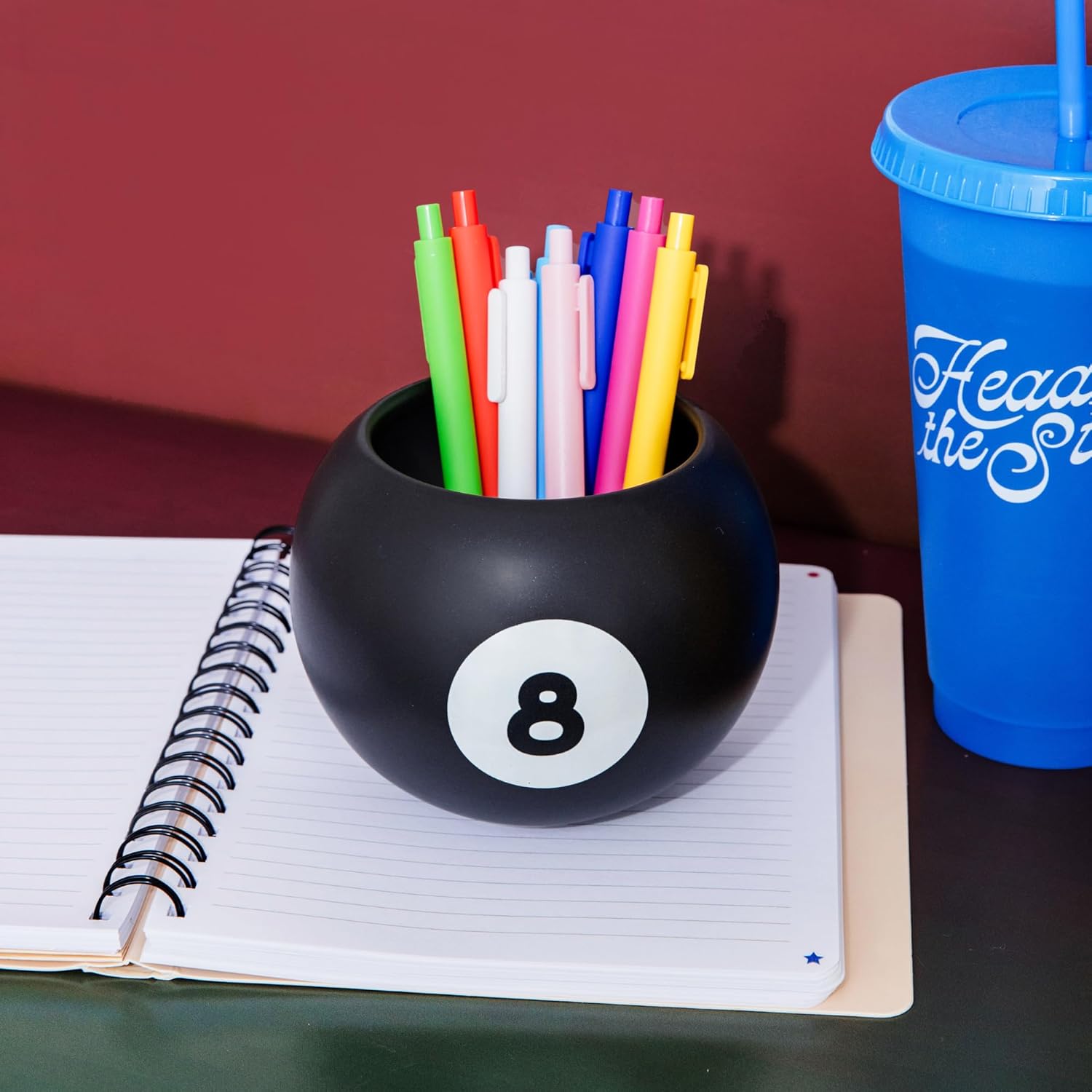 Bando Novelty 8 Ball Flower Vase Retro Ceramic Decor