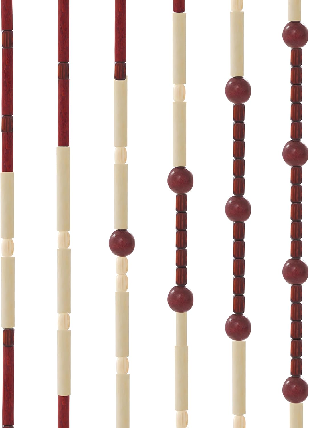 Boho Bamboo Beaded Curtain for Privacy Decor