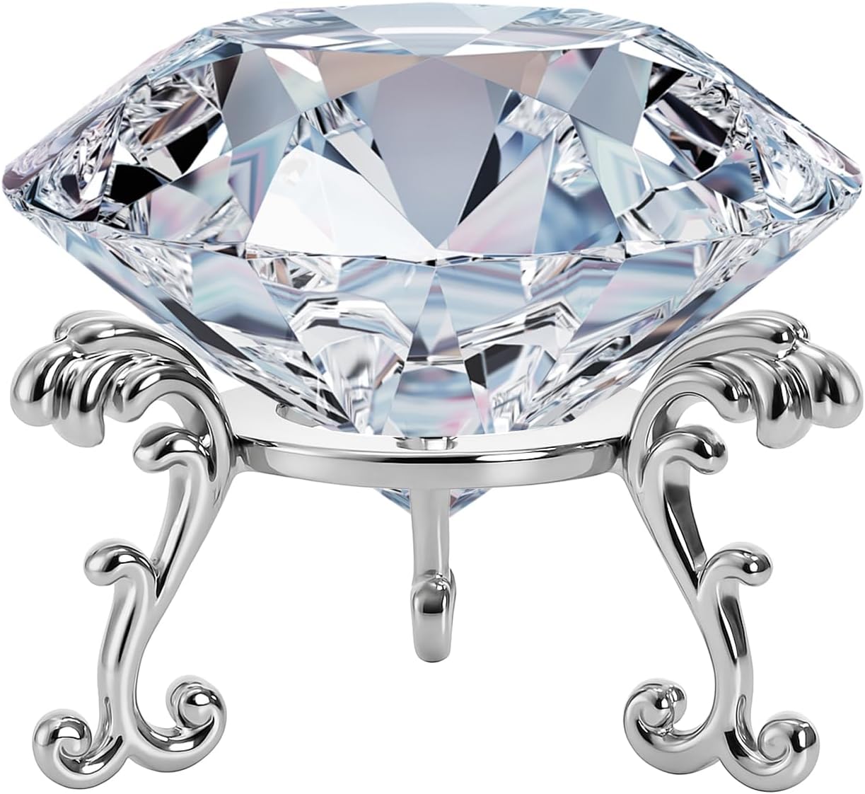 Jucoan 14 Pack Crystal Ball Stand Metal Silver