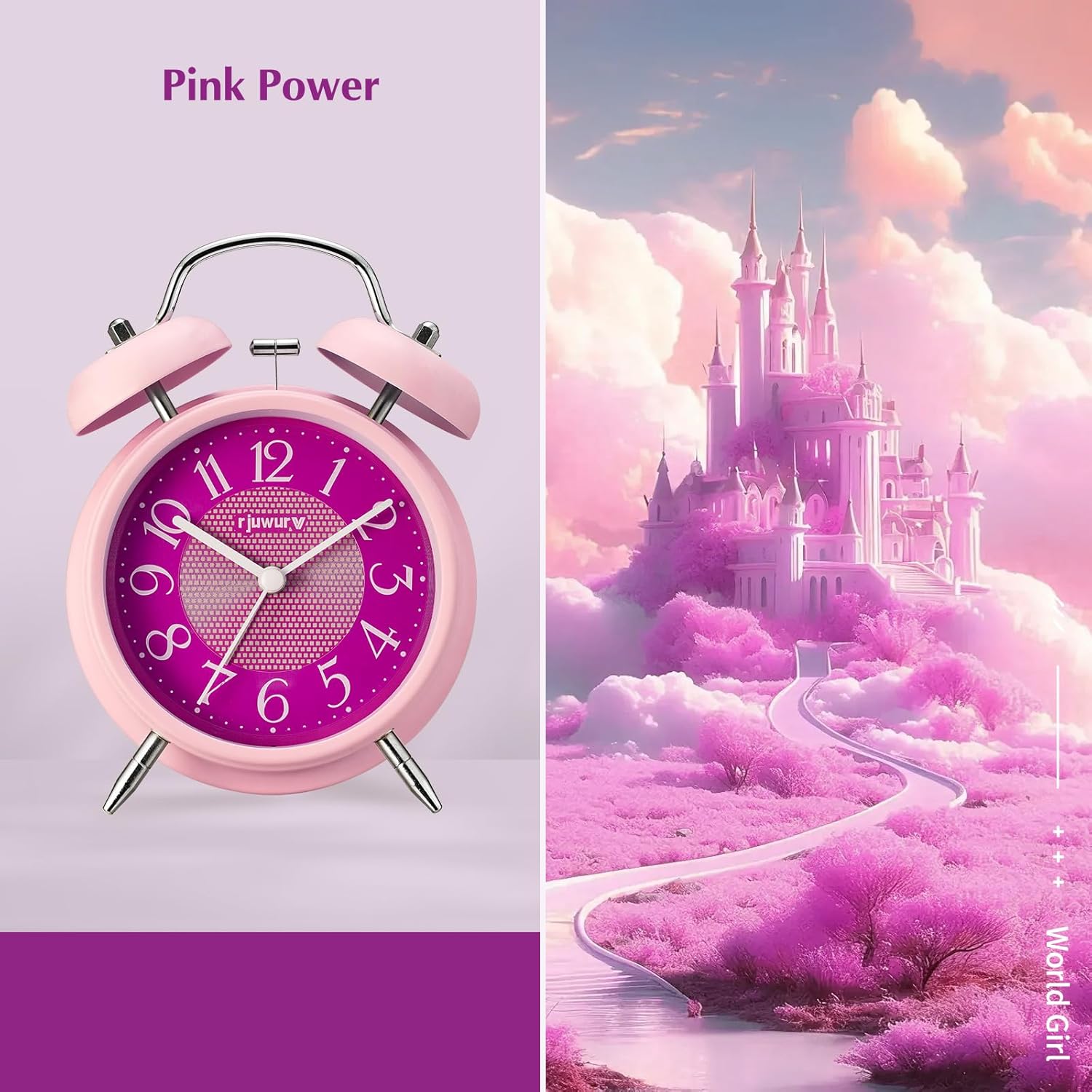 4 Inch Loud Alarm Twin Bell Clock with Night Light