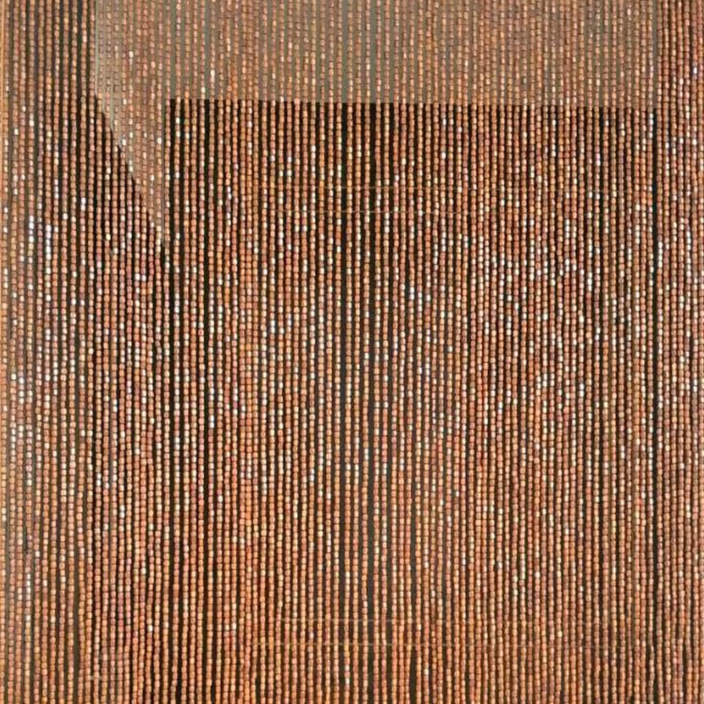 90 Strands Handmade Solid Wood Beaded Curtain with Rods Red 90x80cm