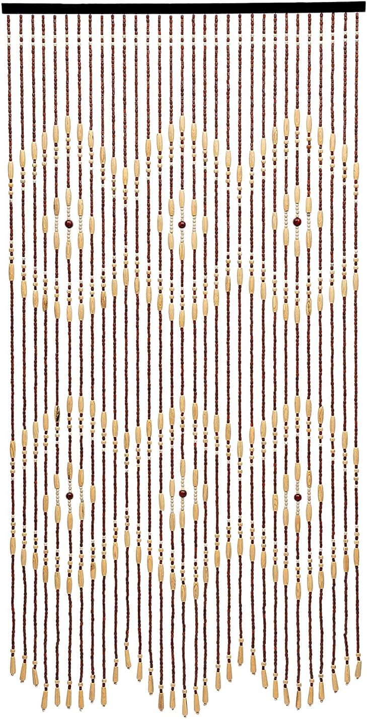 Natural Wooden Door Beaded Curtain for Living Room and Bedroom