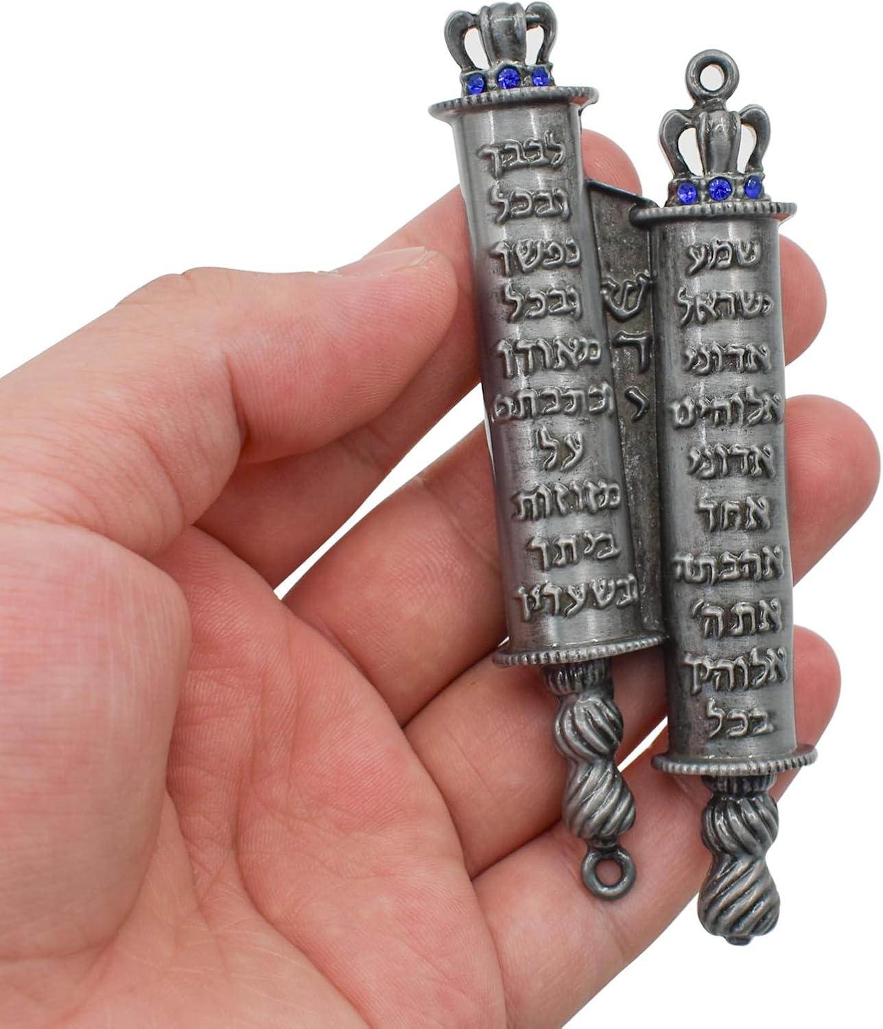 MrMrKura Metal Mezuzah with 2 Scrolls for Door