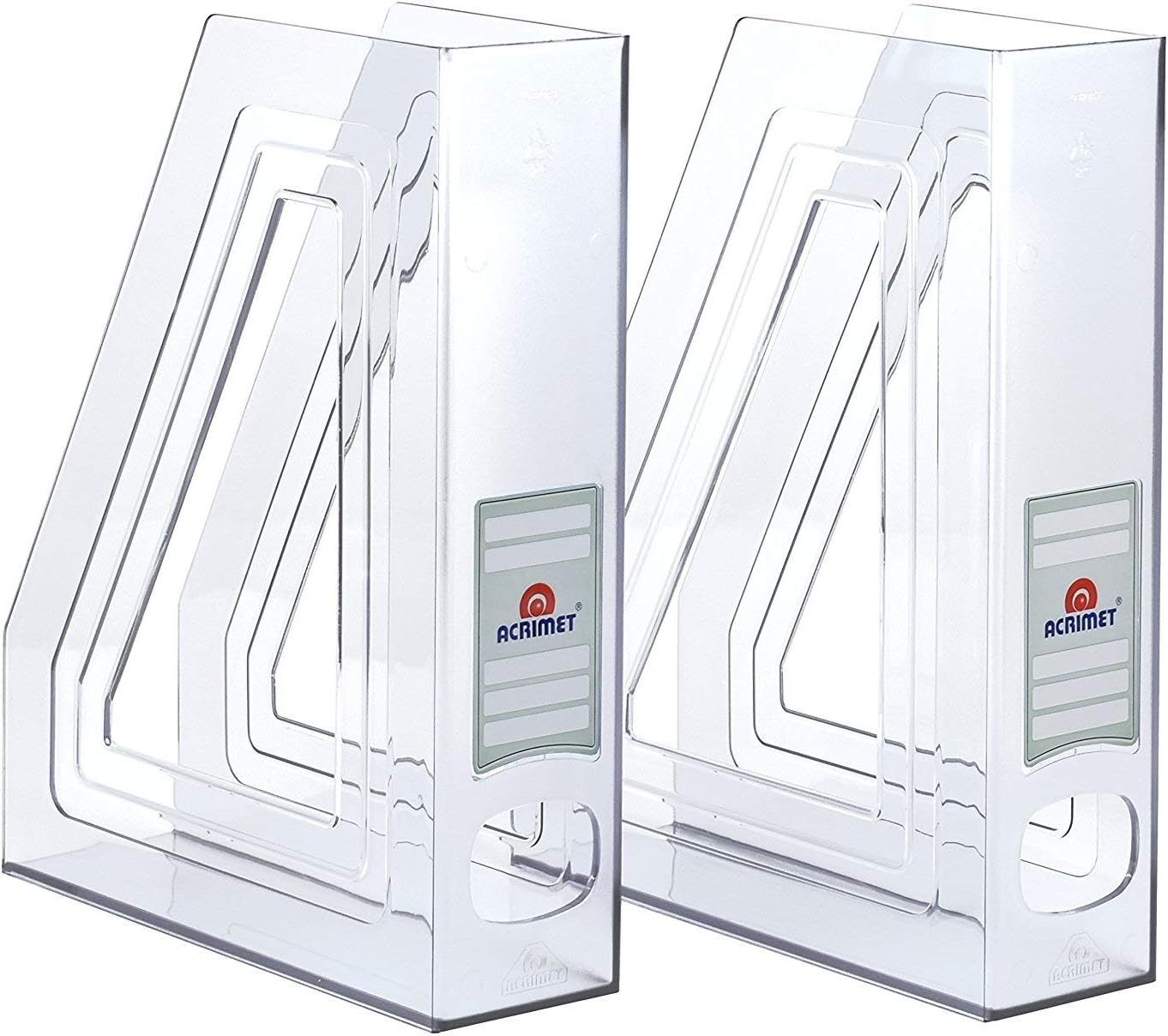 Acrimet Magazine Holder Clear Plastic 2 Pack