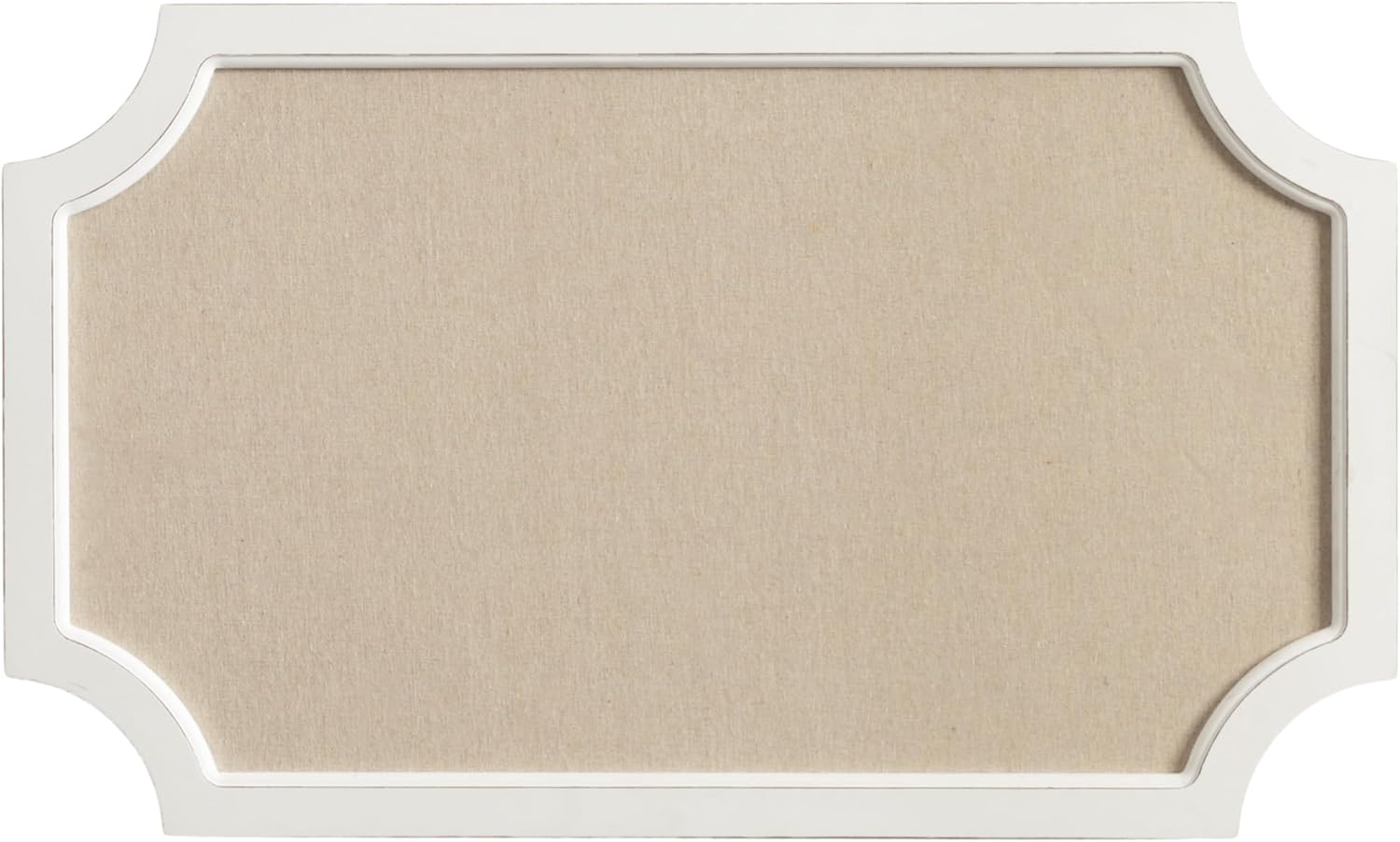 Hogan Framed Scalloped Decorative Wall Pinboard White 18x30
