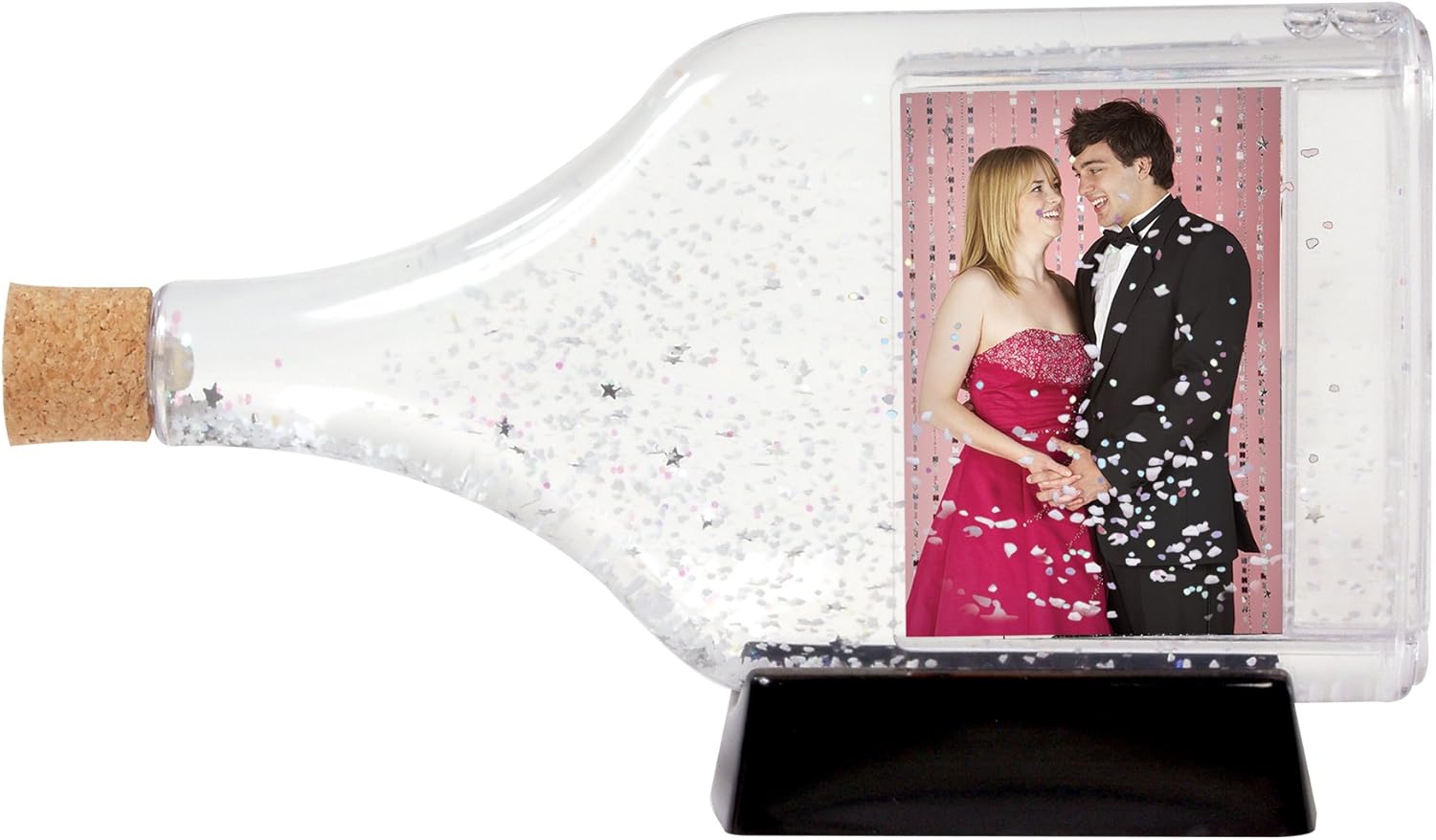 Photo in a Bottle Snow Globe with Custom Photos