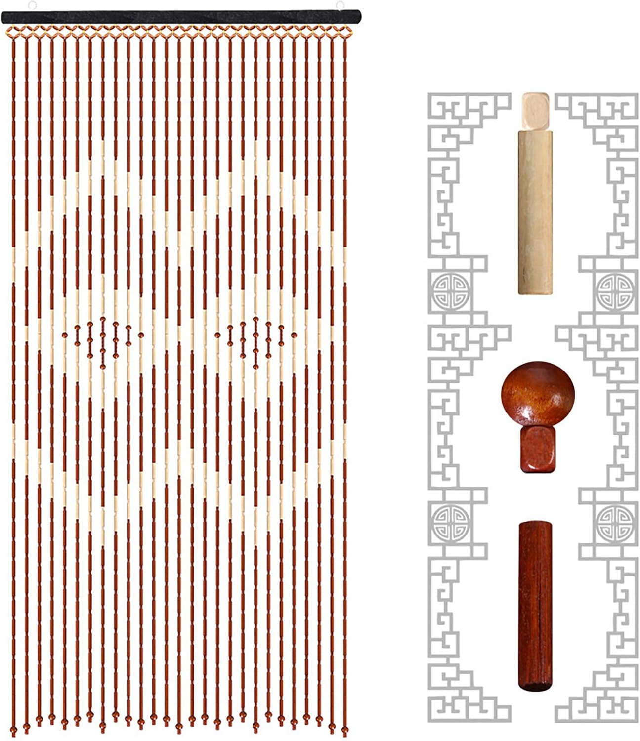 LOYALHEARTDY Wooden Bead Curtain Divider