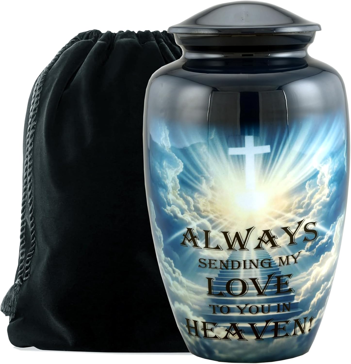 Heaven Urn With Velvet Bag for Adult Ashes