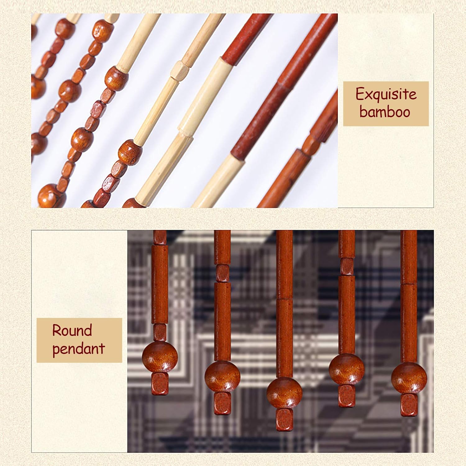 LOYALHEARTDY Wooden Bead Curtain Divider