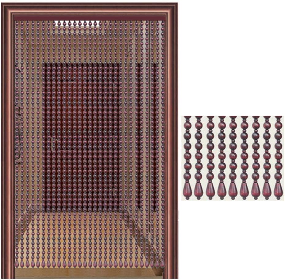 OKUOKA Camphor Wood Beaded Curtain - 41 Strands 110-140cm Width