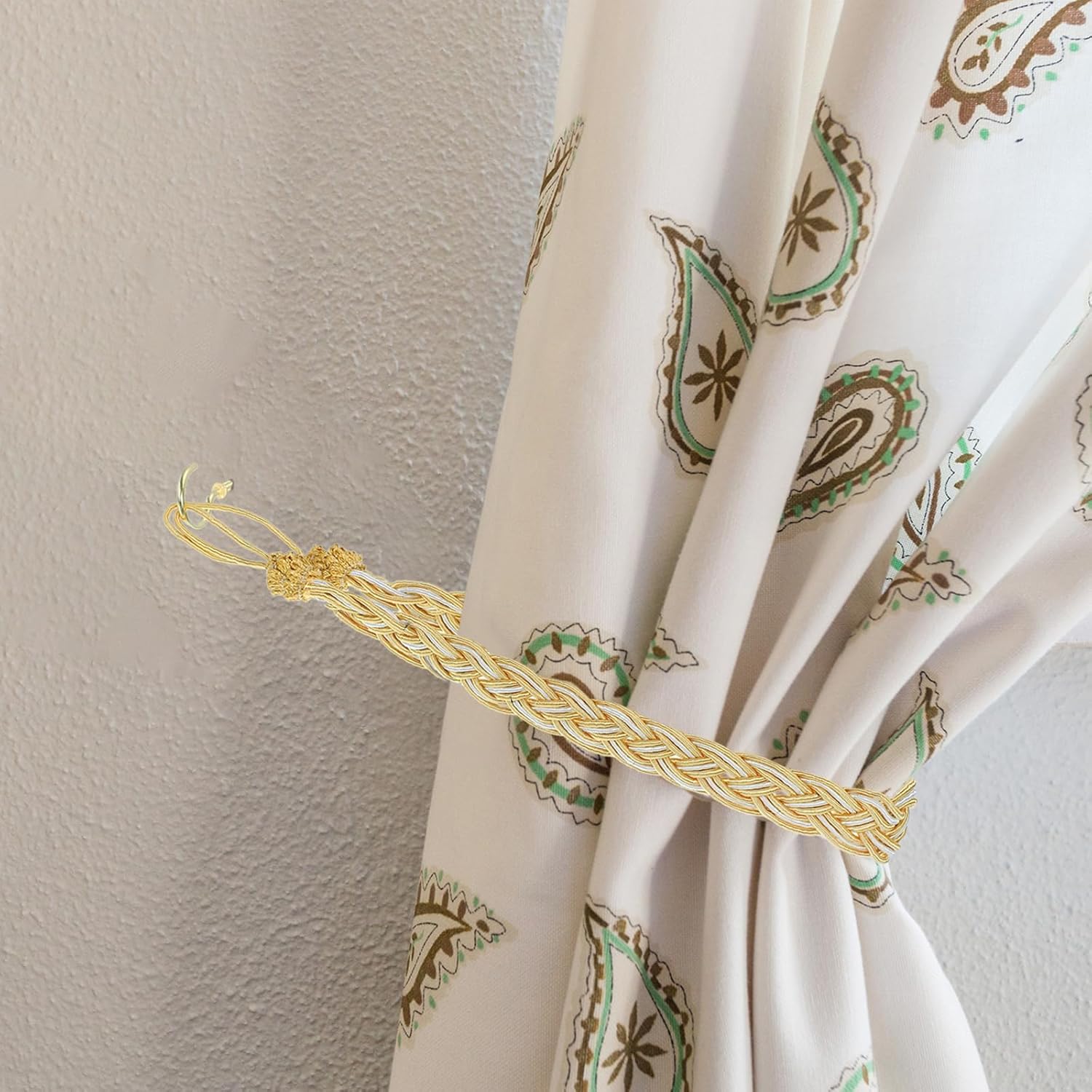 Uxcell 4Pcs Curtain Tiebacks Taupe 58cm Drapery Holdback