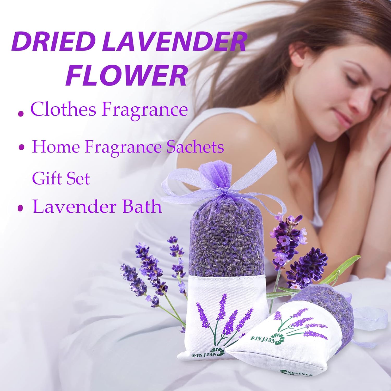 8 Pack French Lavender Sachets for Closets and Drawers
