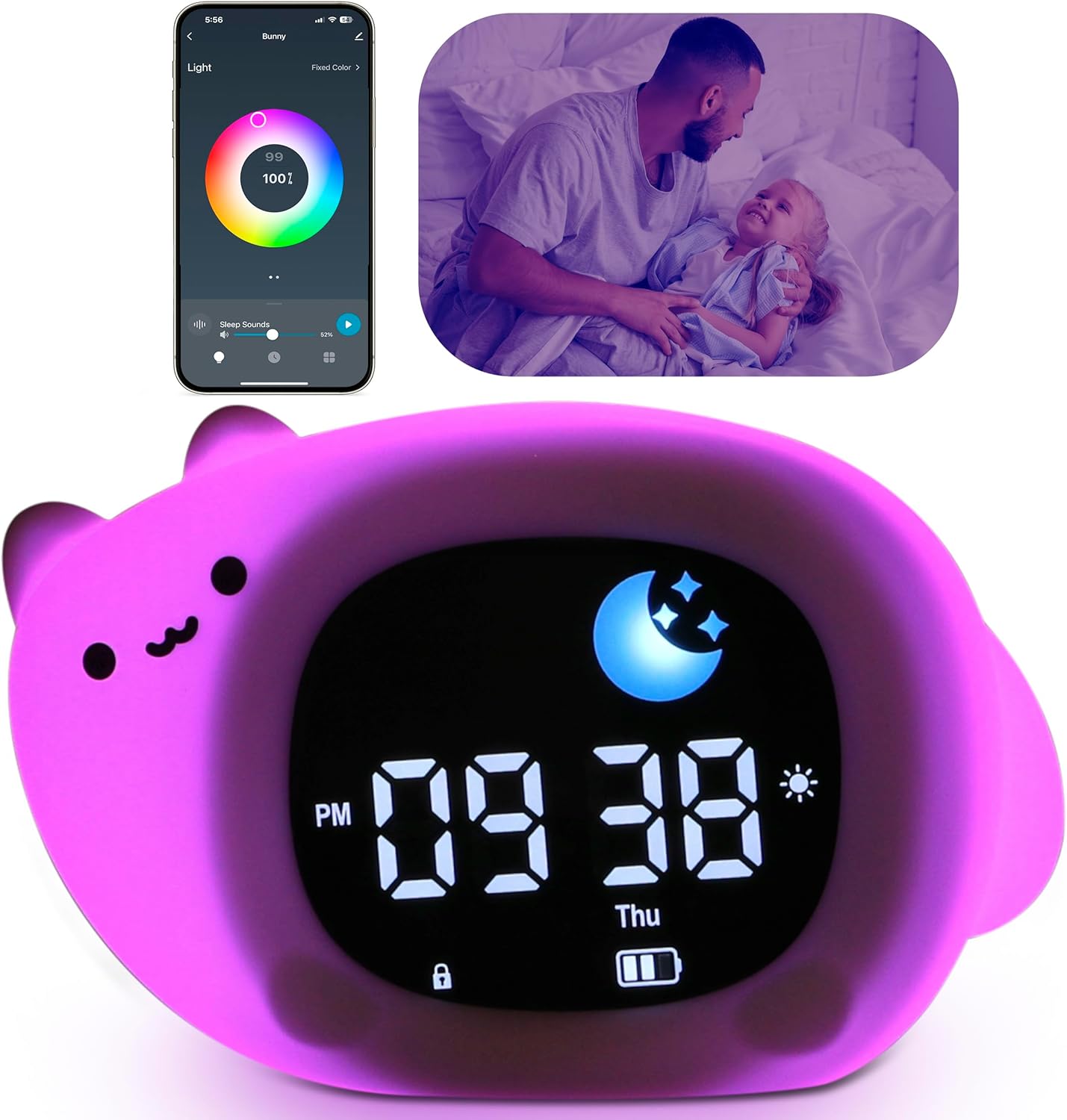 Bumble Bright Alarm Clock for Kids with App Control