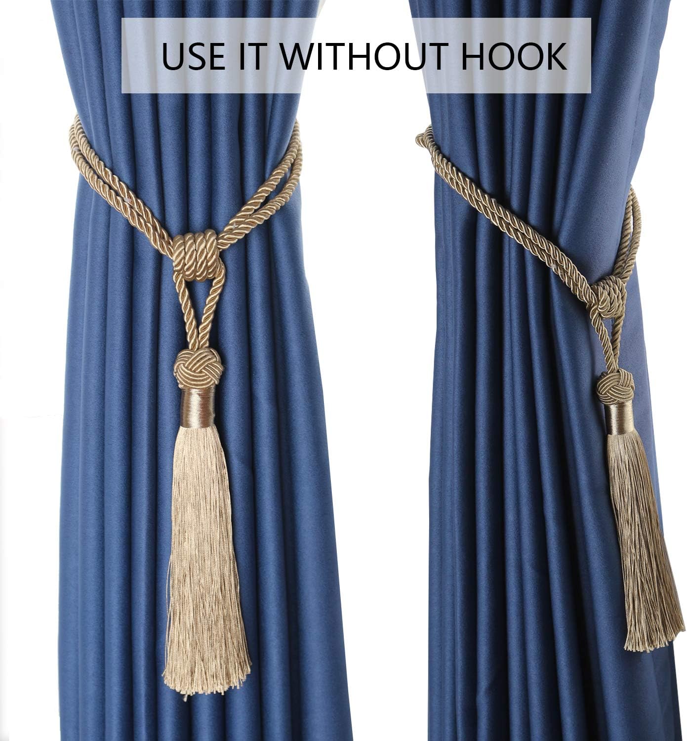 BEL AVENIR Curtain Tiebacks 2 Pack Holdbacks