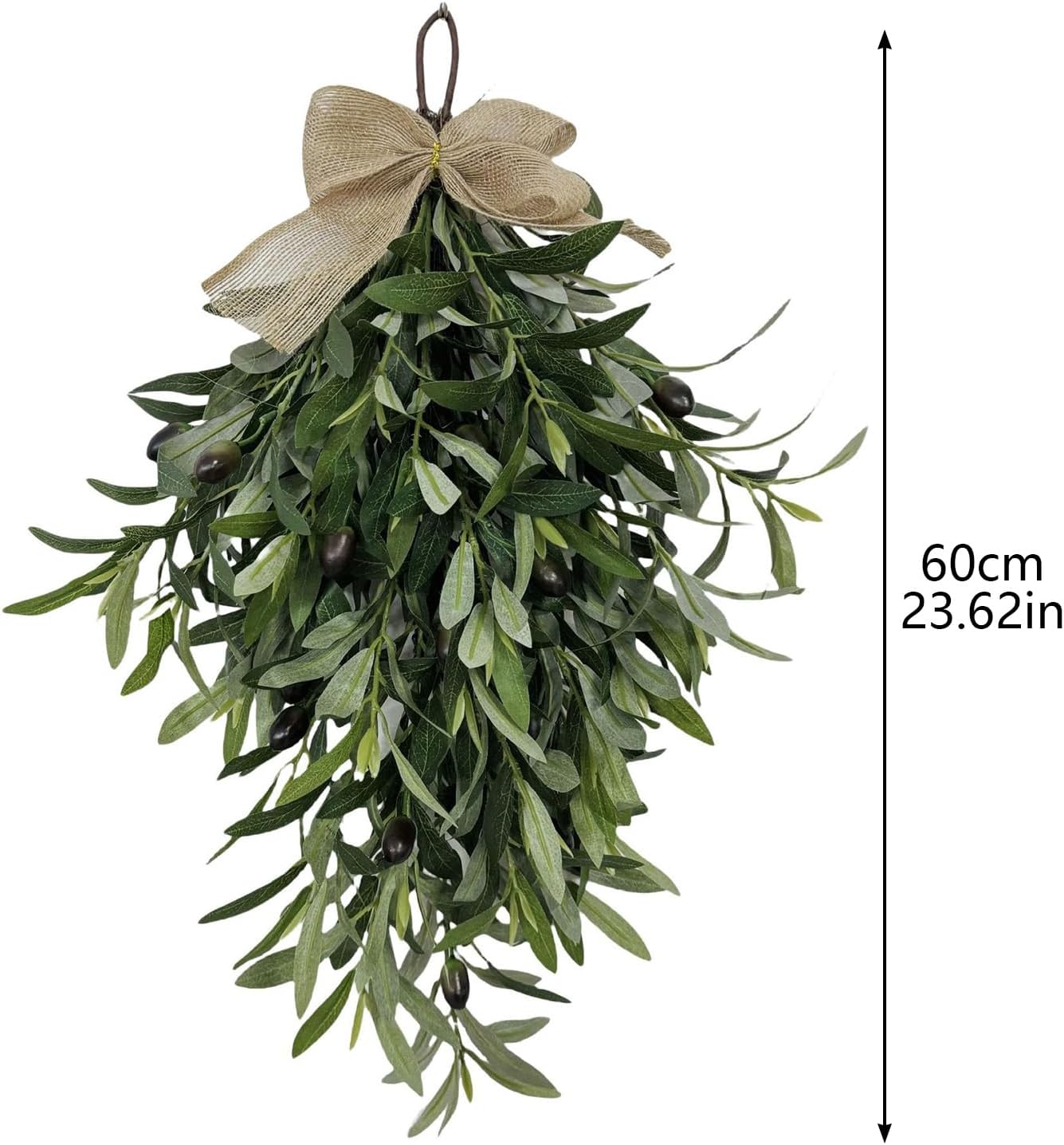Wnvivi 236 Inch Olive Teardrop Swags Faux Greenery
