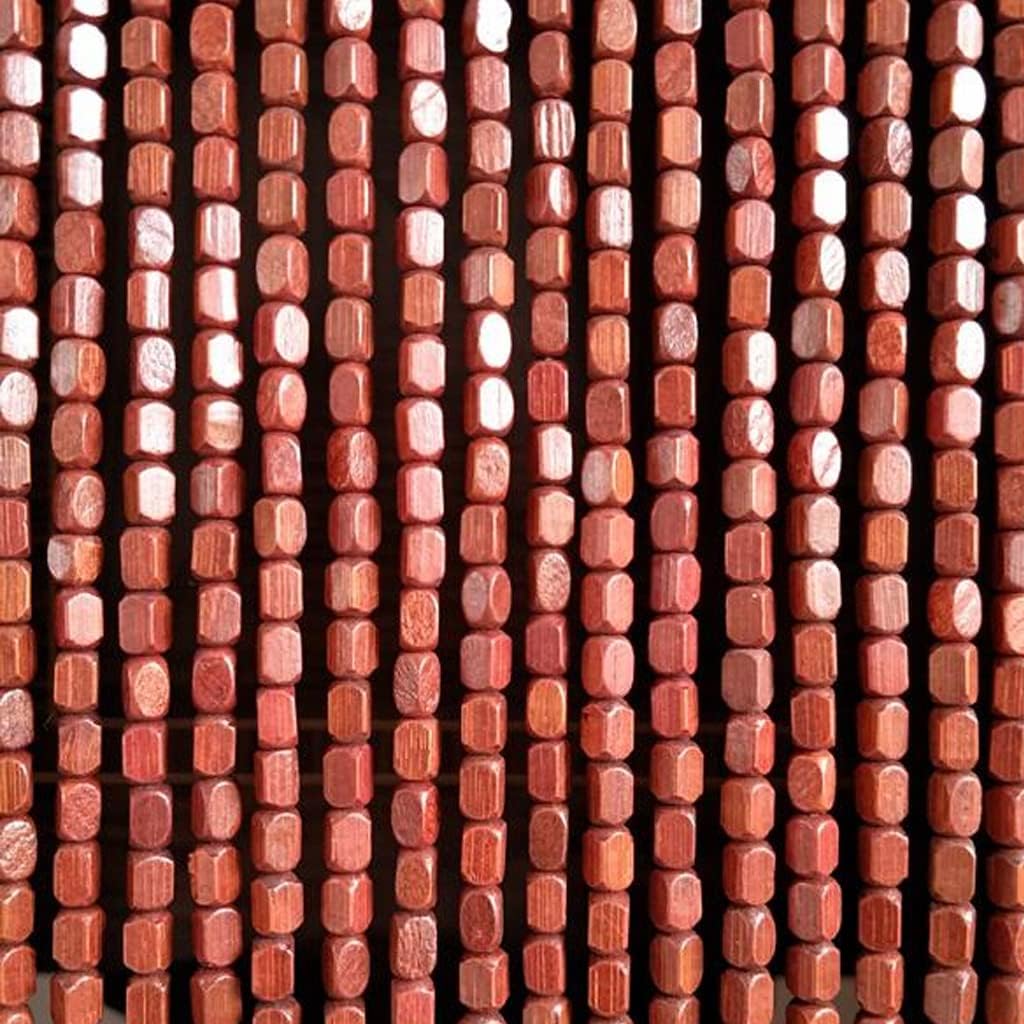 Wood Beaded Curtain Door Divider with Rods