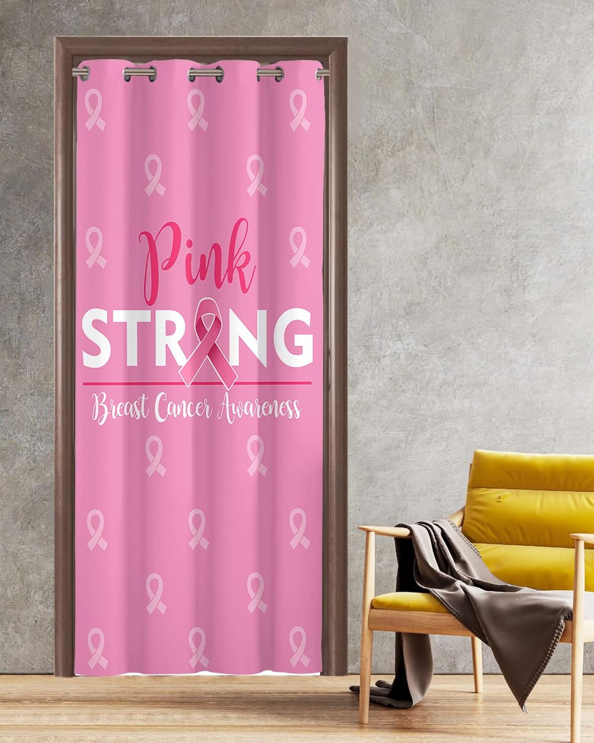 Pink Ombre Door Curtains 54x78 Inch Blackout Panels